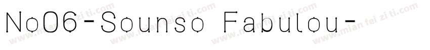 No06-Sounso Fabulou字体转换